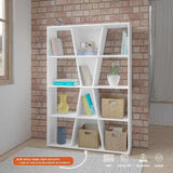 Biblioteca Xis Blanco 91x134cm con 1Dos Compartimientos - Bibliotecas | Bylmo