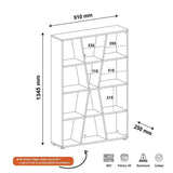 Biblioteca Xis Blanco 91x134cm con 1Dos Compartimientos - Bibliotecas | Bylmo