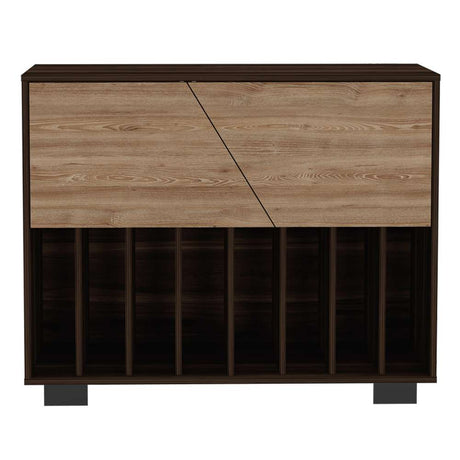 Bifé Fraktal Habano 100x100cm con Diez Compartimientos y con Patas - Bifes y Arrimos | Bylmo
