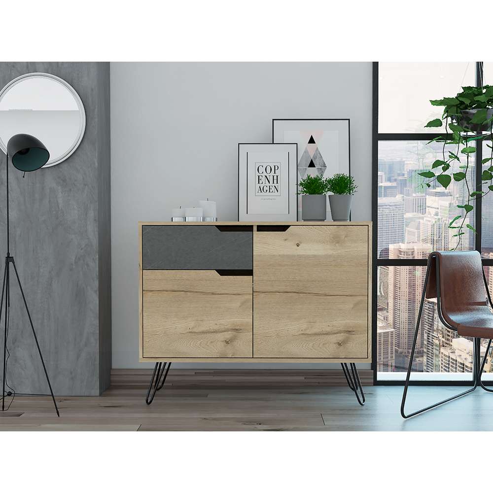 Arrimo Mónaco Duna 99.2x80cm con Un Cajón y con Cuatro Compartimientos - Bifes | Bylmo