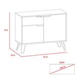 Arrimo Mónaco Duna 99.2x80cm con Un Cajón y con Cuatro Compartimientos - Bifes | Bylmo