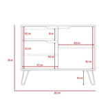 Arrimo Mónaco Duna 99.2x80cm con Un Cajón y con Cuatro Compartimientos - Bifes | Bylmo