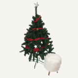 Combo navideño Arbol y Puff peluche Blanco - | Bylmo