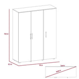 Closet San Francisco Coñac 140 cm con Tres Puertas - Closets | Bylmo