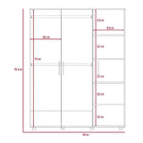 Closet San Francisco Coñac 140 cm con Tres Puertas - Closets | Bylmo