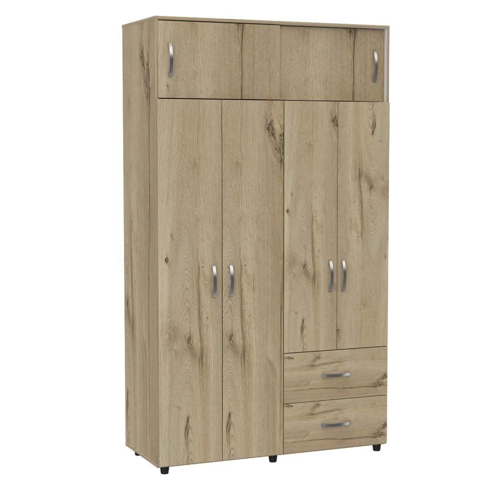Closet Bologna Duna 120 cm con Seis Puertas y Dos Cajones - Closets | Bylmo