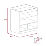 Cambiador Rosario Blanco 93.7x97.7cm De Un Hilera con Un Cajón - Cajoneras | Bylmo