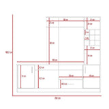 Centro de Entretenimiento Kava Coñac 200 cm con Dos Puertas - Muebles para TV | Bylmo