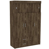 Closet Alma Coñac 120 cm con Cinco Puertas y Dos Cajones - Closets | Bylmo