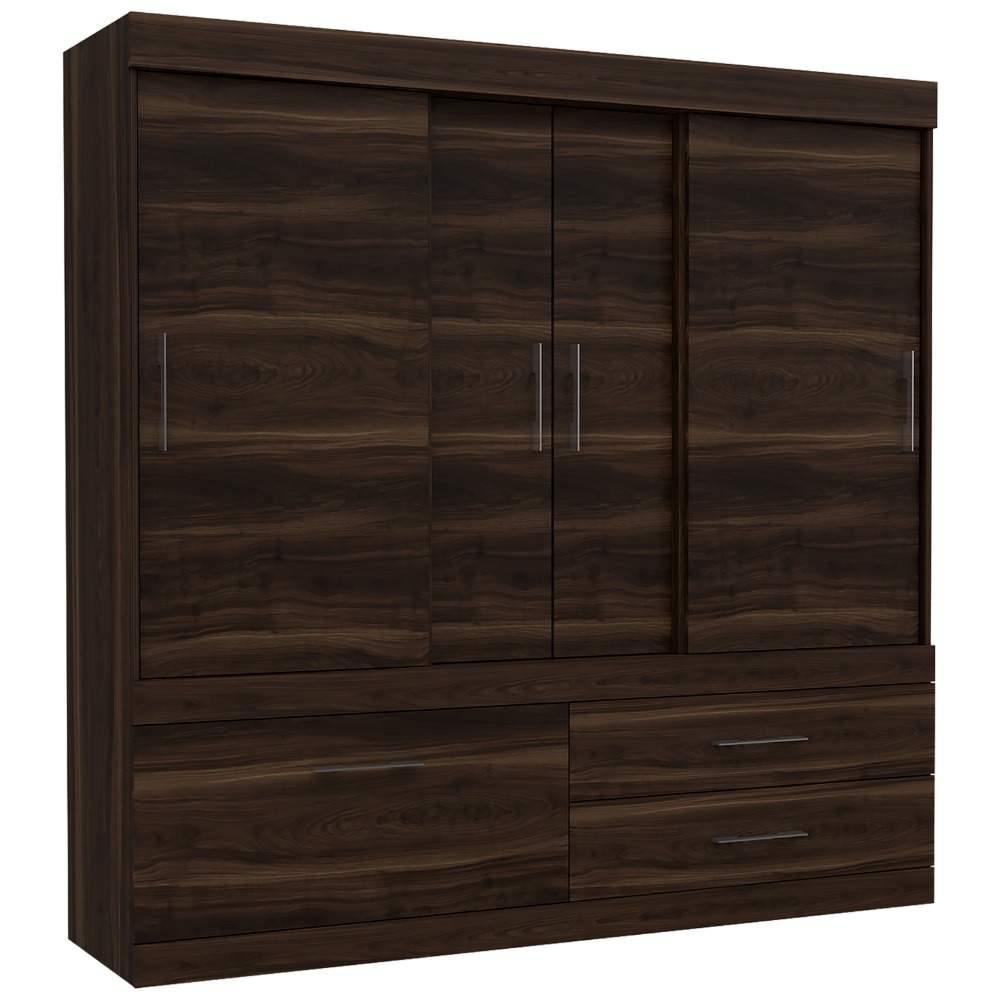 Closet Portofino Habano 180 cm con Cinco Puertas y Dos Cajones - Closets | Bylmo