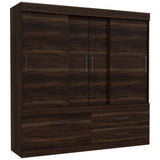 Closet Portofino Habano 180 cm con Cinco Puertas y Dos Cajones - Closets | Bylmo