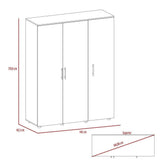 Closet San Francisco Habano 140 cm con Tres Puertas - Closets | Bylmo