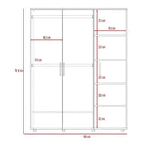 Closet San Francisco Habano 140 cm con Tres Puertas - Closets | Bylmo
