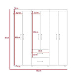 Closet Bariloche Pekan 170 cm con Seis Puertas y Dos Cajones - Closets | Bylmo