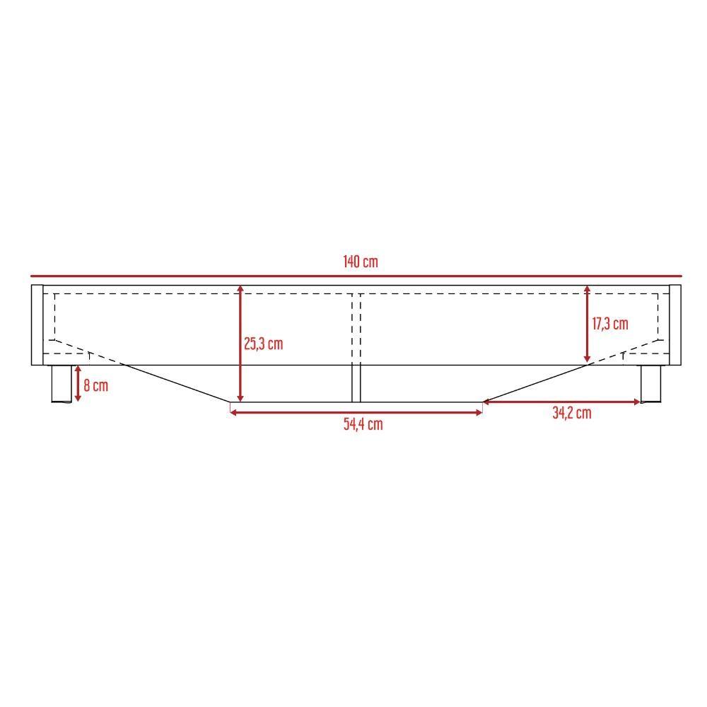 Base Cama Lugo Doble 140 cm Miel - Camas | Bylmo