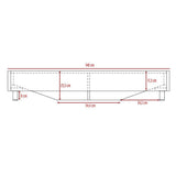 Base Cama Lugo Doble 140 cm Miel - Camas | Bylmo