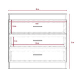Cómoda Melia Wengue 80x75cm De Tres Hileras con Tres Cajones - Cajoneras | Bylmo