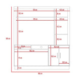 Centro de Entretenimiento Cantabria Rovere 180x180cm Para TV Hasta 55 Pulgadas con Un Cajón - Muebles para TV | Bylmo