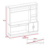 Centro de Entretenimiento Cantabria Rovere 180x180cm Para TV Hasta 55 Pulgadas con Un Cajón - Muebles para TV | Bylmo