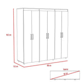 Closet Amatista Rovere 180 cm con Seis Puertas Y Dos Cajones - Closets | Bylmo