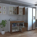 Cocina Thyra Sangria 120 cm Derecha con Mesón - Cocinas | Bylmo