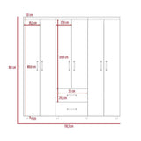 Closet Bariloche Wengue 170.3x180cm con 2 Cajones con 3 Entrepaños - Closets | Bylmo