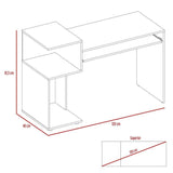 Combo Escritorio y Biblioteca Atlanter Wengue 120x81.5cm sin Cajones y con Organizador de Libros - Escritorios y Archivadores | Bylmo