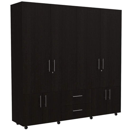 Closet Cantelmo Wengue 200x200cm con 2 Cajones con 8 Entrepaños - Closets | Bylmo