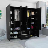 Closet Cantelmo Wengue 200x200cm con 2 Cajones con 8 Entrepaños - Closets | Bylmo
