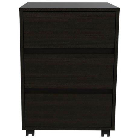 Archivador Office Wengue 46.4x45.6cm con Tres Cajones - Escritorios y Archivadores | Bylmo