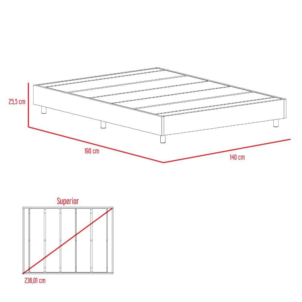 Base Cama Lumo Doble 140 cm Wengue - Camas | Bylmo