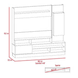 Centro de Entretenimiento Ravena Wengue 180 cm con Dos Puertas - Muebles para TV | Bylmo