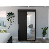 Closet Bennet Wengue 105 cm con Espejo y Dos Puertas - Closets | Bylmo