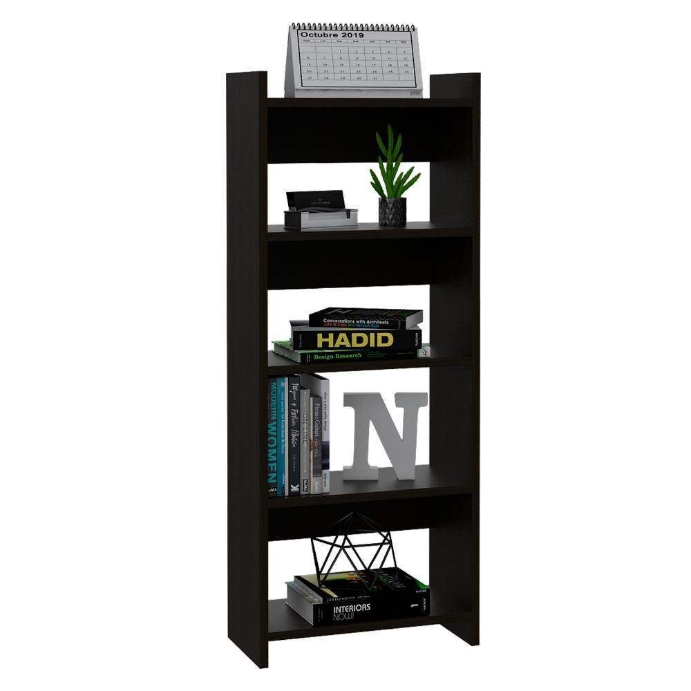 Combo Escritorio y Biblioteca Office Vizcaya Wengue 80x75.5cm Con Un Cajón y con Organizador de Libros - Escritorios y Archivadores | Bylmo