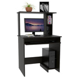 Centro de Computo Eco Wengue 80 cm con Entrepaños - Escritorios y Archivadores | Bylmo