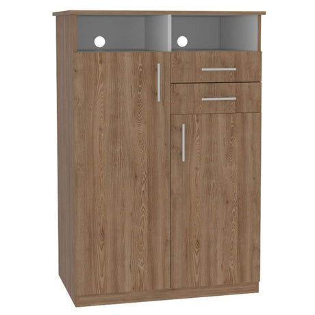 Closet Eco Miel 83x122cm con 2 Cajones con 2 Entrepaños con Espacio para TV - Closets | Bylmo