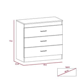 Cómoda Melia Miel y Plomo 80 cm con Tres Cajones - Cajoneras | Bylmo