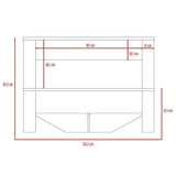 Cama Nápoles Semidoble 120 cm Miel y Plomo - Camas | Bylmo