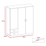 Closet Dassel Rovere 140.1x161.5cm con 2 Cajones con 3 Entrepaños - Closets | Bylmo