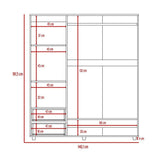 Closet Dassel Rovere 140.1x161.5cm con 2 Cajones con 3 Entrepaños - Closets | Bylmo