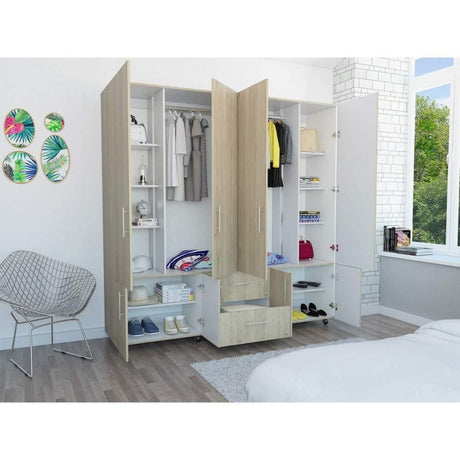 Closet Cantelmo Rovere 200x200cm con 4 Cajones con 8 Entrepaños - Closets | Bylmo