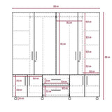 Closet Cantelmo Rovere 200x200cm con 4 Cajones con 8 Entrepaños - Closets | Bylmo