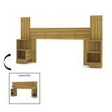 Cabecera Ajustable Seny Doble 140 cm Cafe y Blanco con Mesas de Noche - Camas | Bylmo