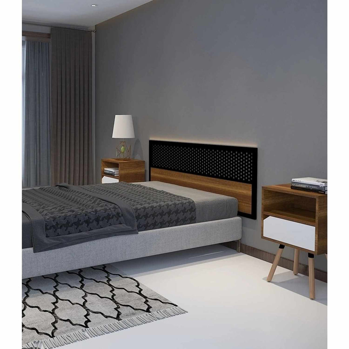 Cabecero Aleo Queen 160 cm Caramelo Flotante - Camas y Cabeceros | Bylmo