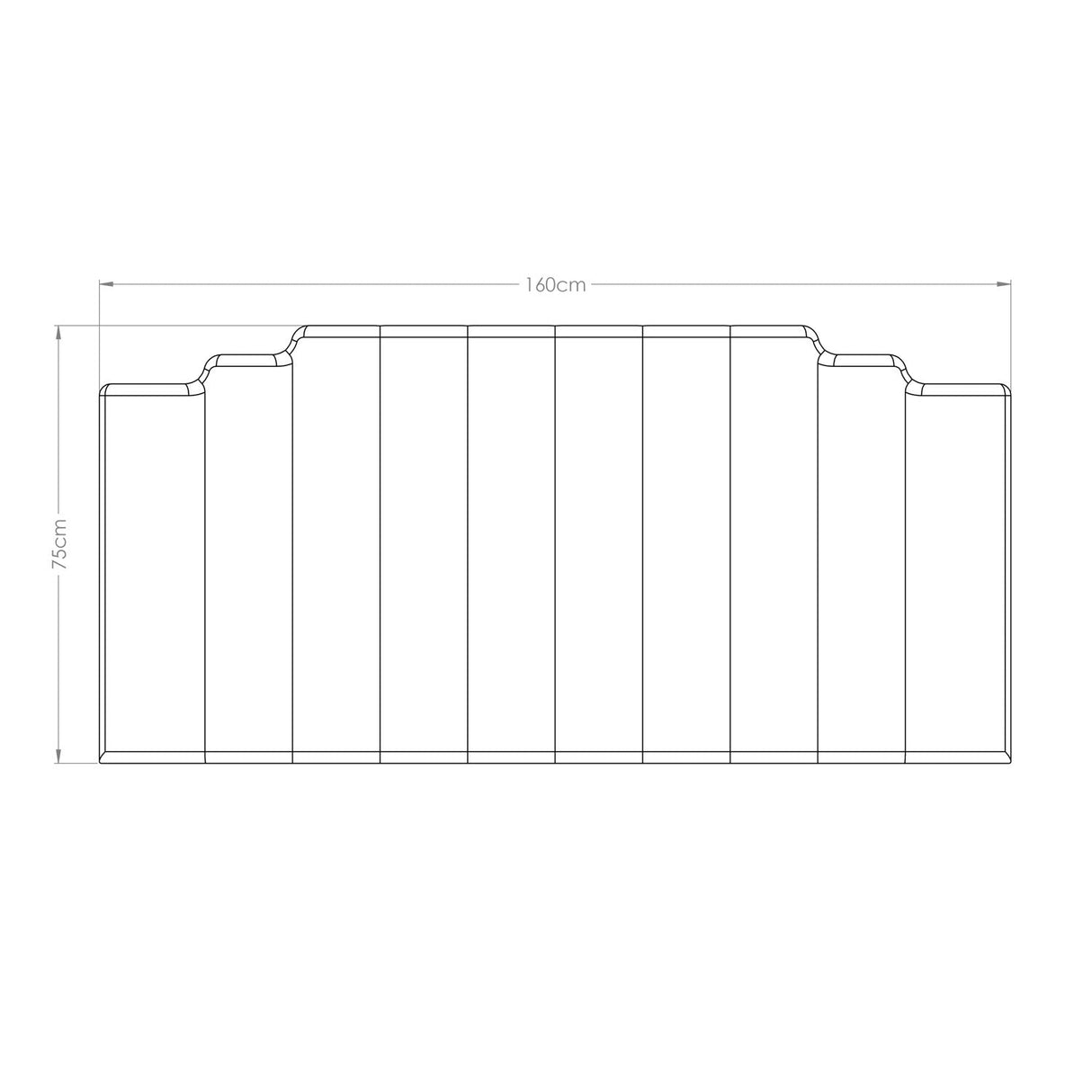 Cabecero Berlín Queen 160 cm Gris Flotante - Camas y Cabeceros | Bylmo
