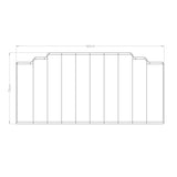 Cabecero Berlín Queen 160 cm Gris Flotante - Camas y Cabeceros | Bylmo