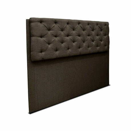Cabecero Dreamer Café 140x120cm Abullonado para Cama Doble - Camas y Cabeceros | Bylmo