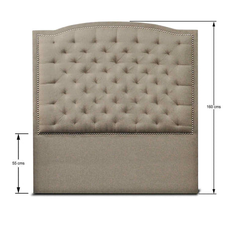 Cabecero Lawrence Camel 140x160cm Abullonado para Cama Doble - Camas y Cabeceros | Bylmo