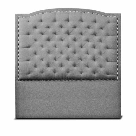 Cabecero Lawrence Gris 140x160cm Abullonado para Cama Doble - Camas y Cabeceros | Bylmo