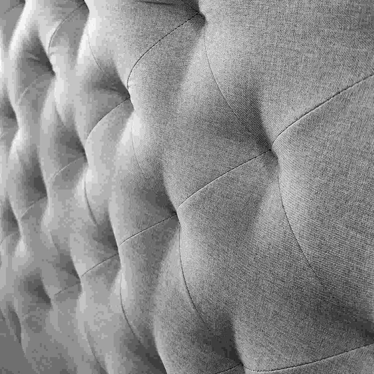 Cabecero Lawrence Gris 140x160cm Abullonado para Cama Doble - Camas y Cabeceros | Bylmo